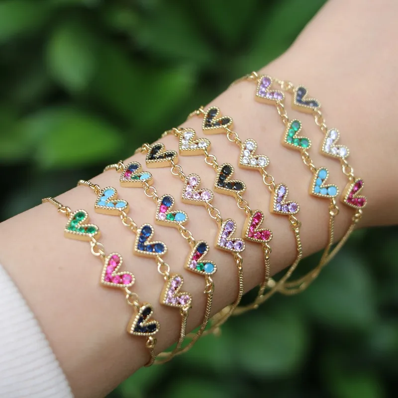 Wholesale Fashion Geometric Copper Artificial Gemstones Bracelets In Bulk