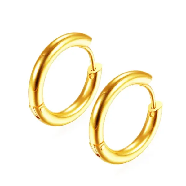 1 Piece Simple Style Geometric Titanium Steel Earrings