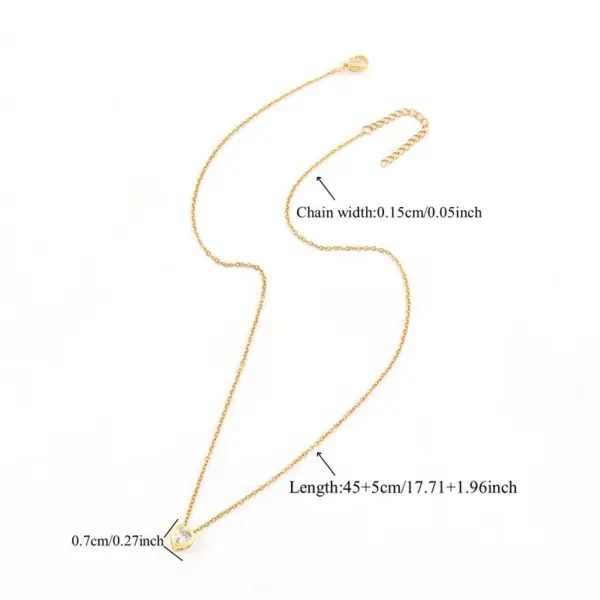 Wholesale PVD Coated Real Gold Plated Heart Shape 201 Stainless Steel Elegant Simple Style Classic Style Waterproof Non Tarnish 201 Stainless Steel Pendant Necklace