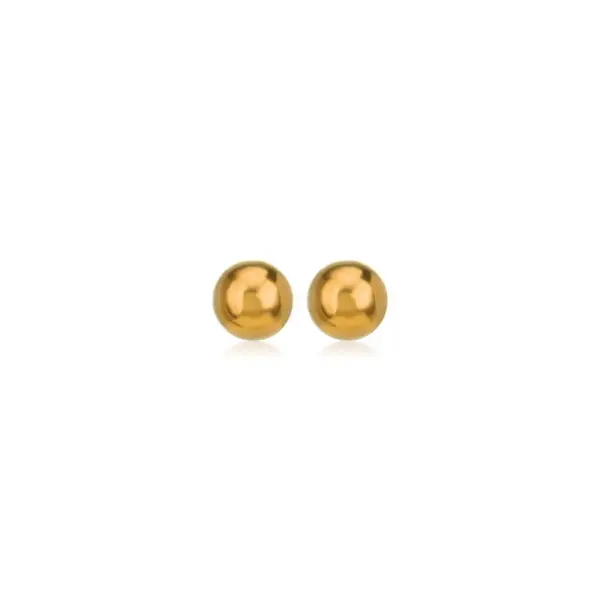 Wholesale 1 Pair Simple Style Ball Solid Color Plating 304 Stainless Steel Stainless Steel Earrings