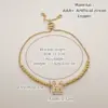 Wholesale Copper 18K Gold Plated Casual Simple Style Classic Style Plating Inlay Letter Zircon Bracelets