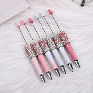 oly-9ff78079fa79d86be6377df62407d21c Wholesale Pink Butterfly Diamond Bead Pen