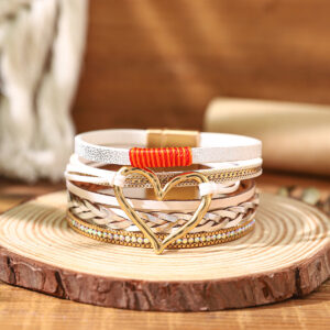 orange red / PU leather