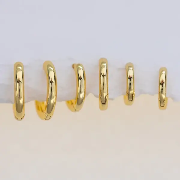 Wholesale INS Style Simple Style Geometric Brass 18K Real Gold Plated Women'S Earrings