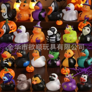oly-a00f0752d3ad2bf29cfcb0eb28db569c Wholesale Amazon Cross-border 2024 New Halloween Water Cartoon Doll Pinch and Call Little Yellow Duck Toy Ornament Manufacturer