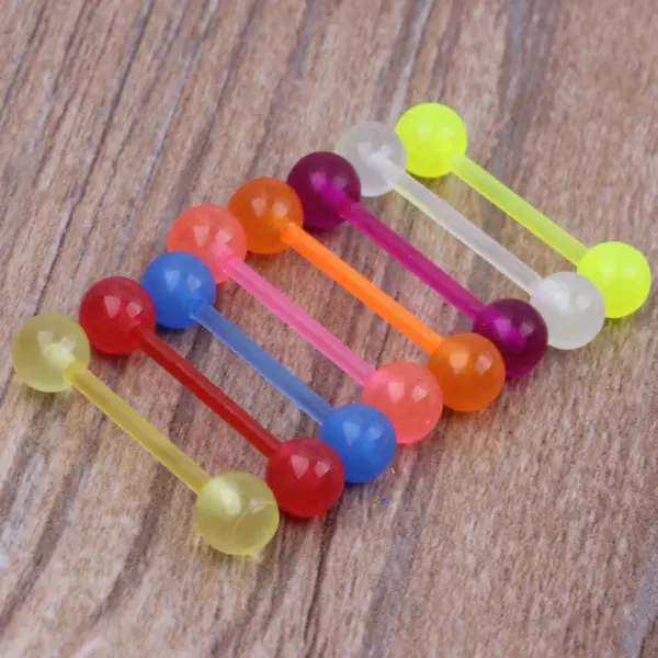 Wholesale 1 Piece Tongue Rings Fashion Geometric Arylic Metal