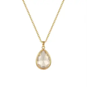 Water Drop Transparent Photo Box Necklace