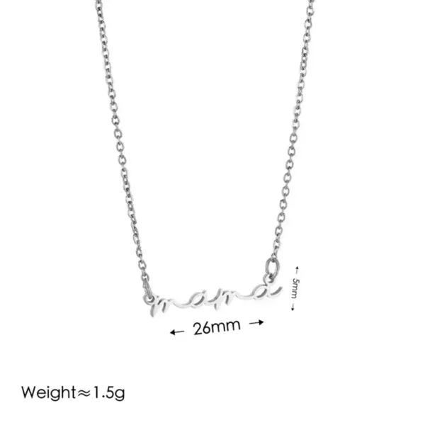 Wholesale Plated 18K Gold Minimalist English Letter Mama Necklace Bracelet Ankle Bracelet Set For Women Versatile Cool Sweet Style Jewelry