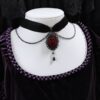Wholesale Cross-border foreign trade Gothic Dark Rose Necklace Personality Collar Halloween Gothic Necklace Factory Outlet