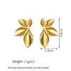 1 Pair Princess Cute Sweet Flower Flowers 304 Stainless Steel Imitation Gold Electroplating Ear Studs