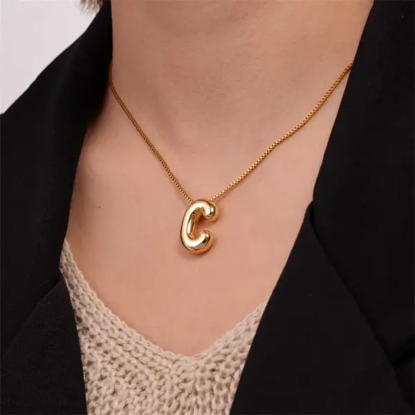 Wholesale Casual Simple Style Letter Copper Pendant Necklace In Bulk