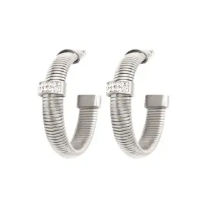 Ck757 Diamond Steel Earrings 8mm