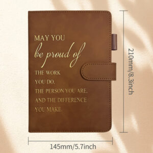 Brown single book with edge buckle