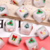 Wholesale Christmas diy accessories rhinestone sugar beads square beads