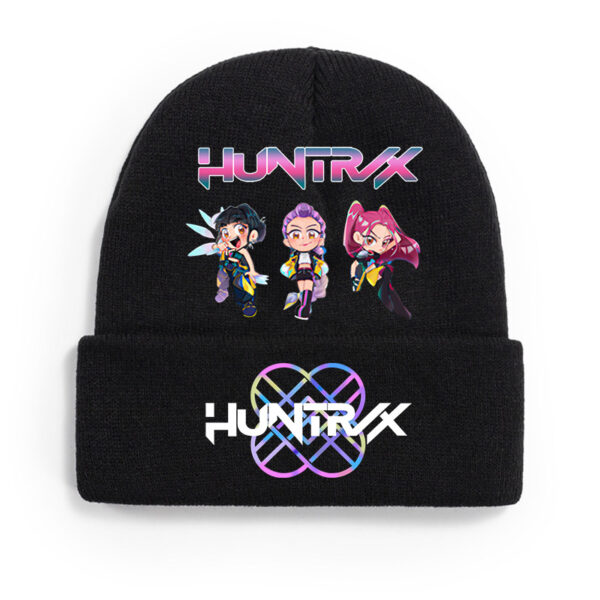 Wholesale 2025 Amazon New K-pop Witcher Girl Group Print Knitted Hat, Fleece Hat, Warm Hat for Teenagers and Boys