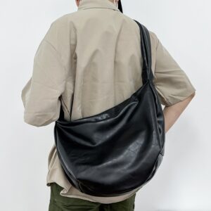 Wholesale Retro Men's and Women's Shoulder Bag Crossbody Dumpling Bag Large Capacity Tote Bag Men's Bag Commuter Bag Student Backpack Cycling Bag