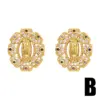 Wholesale 1 Pair Ethnic Style Virgin Mary Oval Plating Inlay Copper Zircon 18k Gold Plated Ear Studs