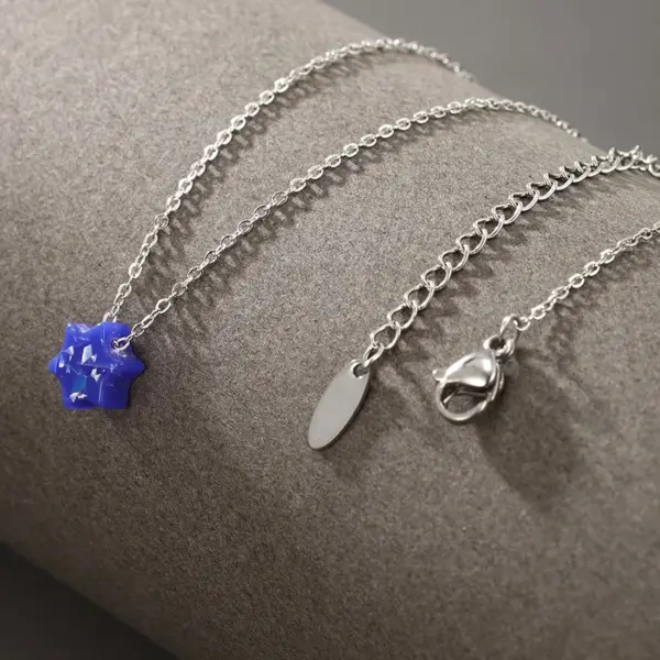 Wholesale 304 Stainless Steel Plastic XUPING Simple Style Hexagram Cross Pendant Necklace