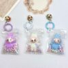 Wholesale Mini Labubu flocked fabric bag/backpack charm, cute keychain/gift charm.
