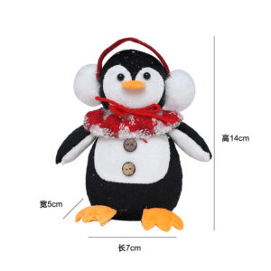 Penguin keychain red headphones