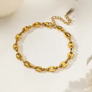 【XKB0262】Pig Nose Bracelet / Gold