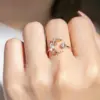 Wholesale Copper Geometric Zircon Open Rings