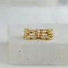 304 Stainless Steel Solid Color PVD Coated 18K Real Gold Plated 18K Gold Simple Style Classic Style Waterproof Non Tarnish Plating 18K Gold Ear Cuffs