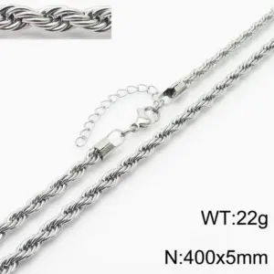 5mm Steel Necklace Kn235886-Z