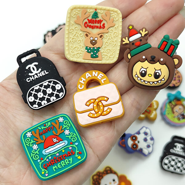 Wholesale Christmas food-grade 3D silicone beads