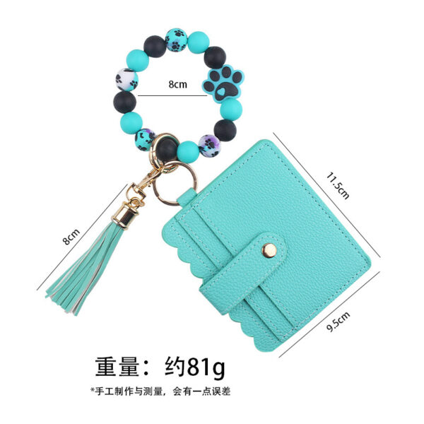 Wholesale New Cartoon Dog Claw Card Bag Jewelry Beaded DIY Dog Claw Silicone Bracelet Bracelet Wallet Keychain Pendant