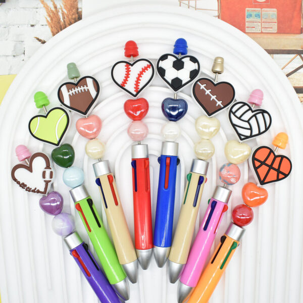 Wholesale Cartoon sports series soft rubber balls and loose beads