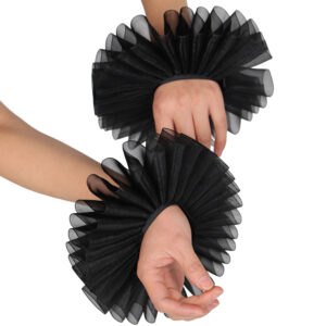 Ruffled wreath pair Black