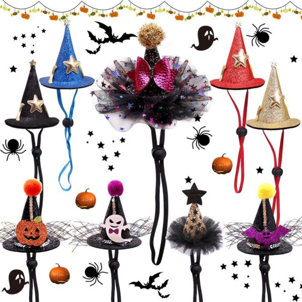 Wholesale Cross-border new holiday pet hat Halloween cat and dog headdress adjustable decorations