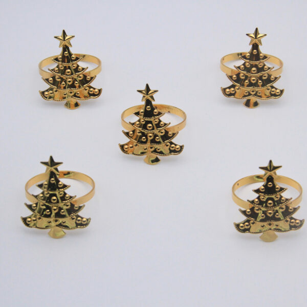 Wholesale Hotel Creative High-End Exquisite Christmas Tree Napkin Ring Buckle Table Decorations Hotel Table Setting Manufacturer