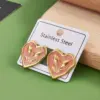 Wholesale Ins Style Heart Shaped Stainless Steel 304 Earrings Women's Casual Weekend Daily Use Vacuum Plated Gold Finish Drop Ear Studs