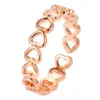 Wholesale New Fashion Ring Jewelrycreative Metal Copper Electroplating Ring Adjustable Ladies Hollow Love Ring