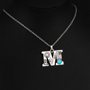 9013 silver O-Chain Letter M