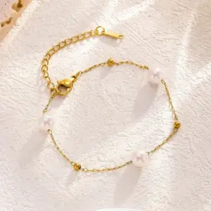7722 Pearl Handmade Chain Bracelet