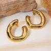 Wholesale 1 Pair Simple Style Classic Style Cool Style Geometric 304 Stainless Steel Imitation Gold Electroplating Ear Studs