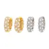 Wholesale Fashion Geometric Plating Copper Zircon Copper Earrings