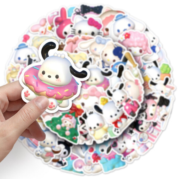 oly-a083f335467da0d40e01379c1b5606cb Wholesale 50 3D Cartoon Stickers Cute Waterproof Decorative Stickers OLY Exclusive