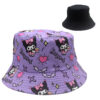 Wholesale Kulomi Printed Fisherman Hat Cartoon Anime Sanrio Double-sided Wear Sun Hat for Men and Women Outdoor Casual Basin Hat