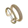 Simple Style Solid Color Copper White Gold Plated Gold Plated Zircon Open Rings In Bulk