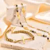 Wholesale PVD Coated Real Gold Plated 18K Portrait Virgin Mary 201 Stainless Steel Classical IG Style Waterproof Non Tarnish Bracelets