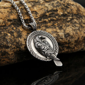 Wholesale Cross-border fashion jewelry wholesale titanium steel Celtic crow pendant men and women all-match trend stainless steel necklace in stock