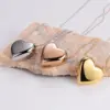 PVD Coated 18K Gold Plated Heart Shape Stainless Steel Simple Style Waterproof Non Tarnish 304 Stainless Steel Pendant Necklace