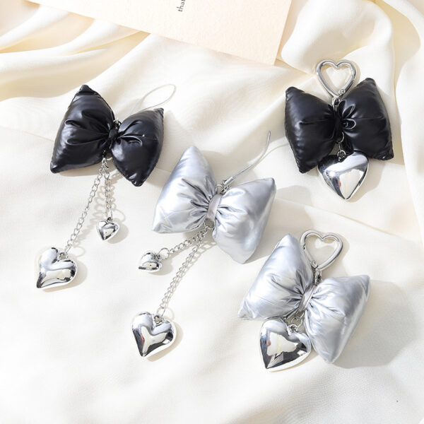 Wholesale Korean Niche Cotton Leather Bow Mobile Phone Pendant High-end Sense Bag Keychain Hanging Women