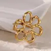PVD Coated Real Gold Plated 18K Gold Heart Shape Flower Butterfly 304 Stainless Steel Sweet IG Style Waterproof Non Tarnish Rings