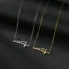 Wholesale PVD Coated Gold Plated Letter 201 Stainless Steel Necklace