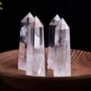 Wholesale White crystal column white crystal single pointed prism white crystal raw stone polished hexagonal prism crystal ornaments factory straight hair